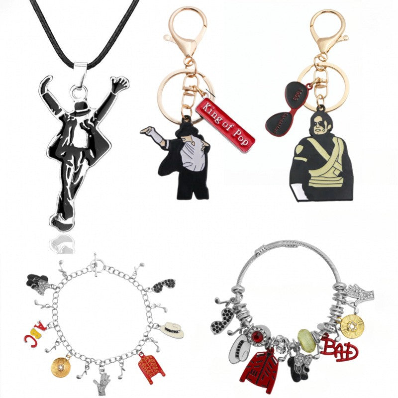 Artist Singer Michael Jackson BAD Necklace Rock Roll Everlasting Classic MJ Pendant Hot Charm Cosplay Jewelry Accessories Music