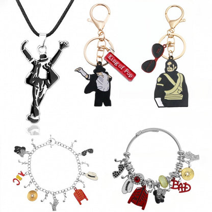 Artist Singer Michael Jackson BAD Necklace Rock Roll Everlasting Classic MJ Pendant Hot Charm Cosplay Jewelry Accessories Music