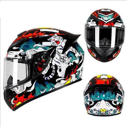 DOT Certified Full Face Motorcycle Helmet for Men And Women Anti-Fog Racing Style Couples Motorcycle Helmet