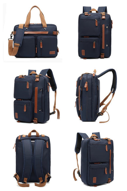 Nova Mochila Conversível Multifuncional 2025 Mochila para Notebook de 15,6/17,3 Polegadas Mochila de Viagem de Negócios Mochila Escolar de Nylon Impermeável