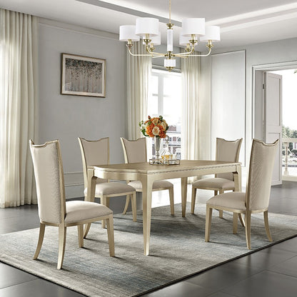 Modern simple household dining table and chair combination American light luxury dining table