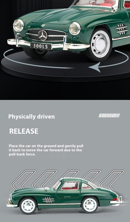 1:32 Mercedes Benz 300SL Classic Car Alloy Car Diecast Model Simulation Miniature Car Model Decorative Trendy Ornaments For Boy