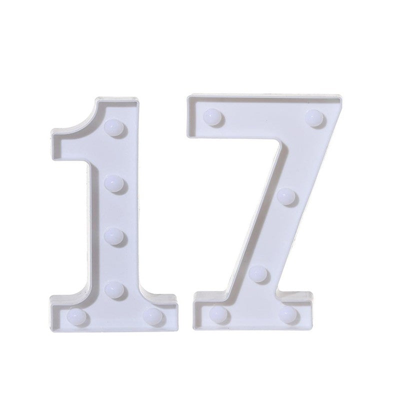 2Pcs Number 16 18 21 30 Led Light String Happy Birthday Party Decoration Wedding Anniversary Adult Birthday Party Gift Light Led
