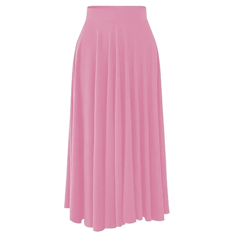 Plus Size High-waisted Skirt Loose-fit Wide-leg Umbrella Skirt Pleats Women's Fashion Clothing Long 80cm