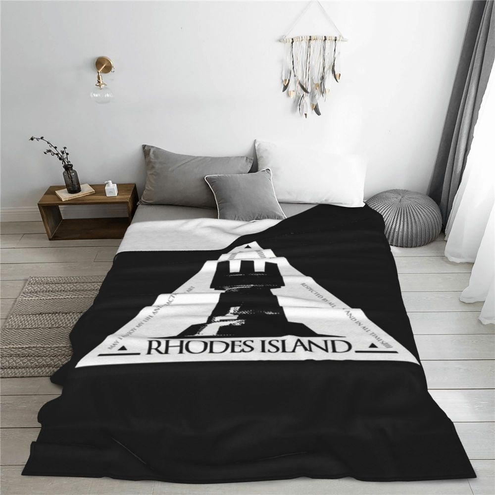 Arknights Rhodes Island Emblem Blanket Flannel Sofa Throw Blanket Super Soft for Home Bedroom Travel Throws Bedspread Quilt