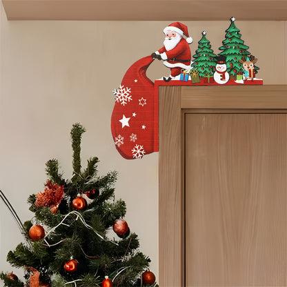Christmas Gingerbread Man Wooden Door Frame Decoration Merry Christmas Decor for Home 2025 Navidad Xmas Ornament New Year 2026