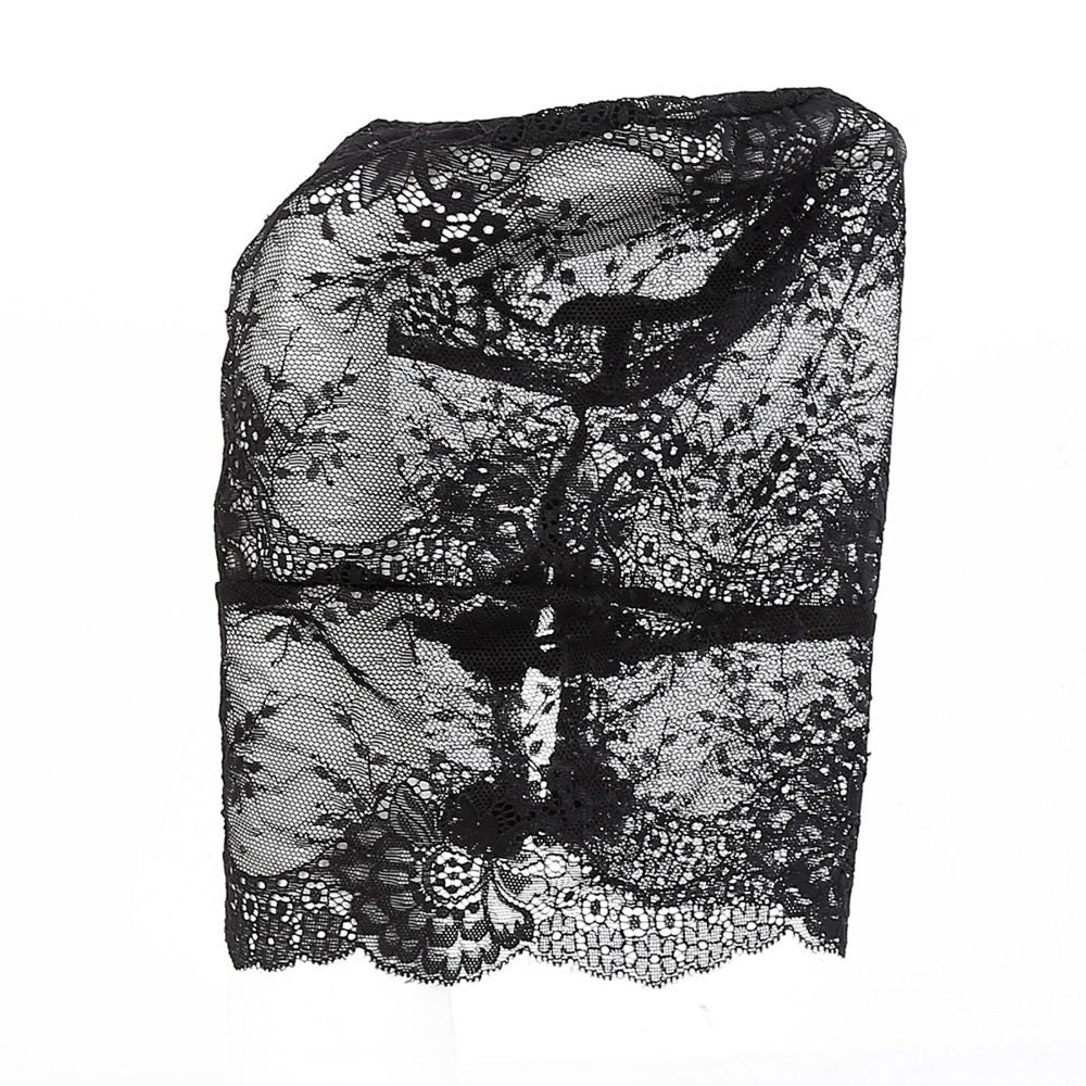 Sexy Lace Head Cover Full Face Halloween Eye Mask Cosplay Festival Party Mask Adult