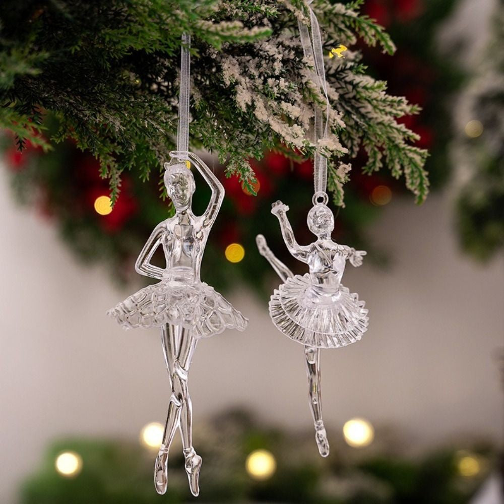 Acrylic Acrylic Christmas Pendants Transparent Clear Simulation Transparent Tree Hangings Hanging Pendant Crystal