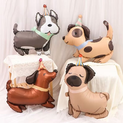 4 Animal Dog Aluminum Foil Balloons Cute Dog Theme Birthday, Anniversary Decoration, Shower, Pet Party Decoration