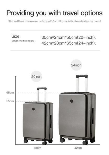 20/24 inch Luggage With Universal Wheels Combination Lock Suitcase Large Capacity Travel Bag