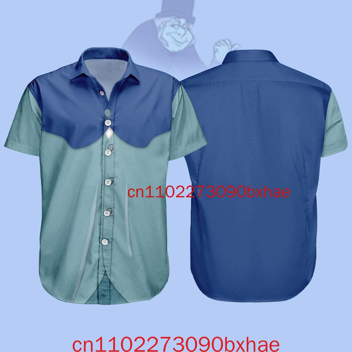 Halloween Phineas Haunted Mansion Costume Shirt Hitchhiking Ghosts Costume Disney Cosplay Hawaii Shirt