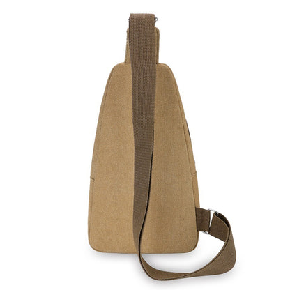 Men's Canvas Crossbody Bag Wear-resistant Outdoor Shoulder Messenger Bag for Travel Sports Daily Casual Durable