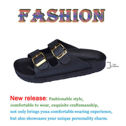 2025 Women's Ladies Mother Female PU Leather Sandals Shoes Platform Summer Cool Beach Hook Loop Non Slip