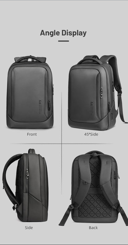 HK Men's Designer Laptop Bag Waterproof School Bags for College Boys Male Business Sports Travel Backpack Men With USB Charging