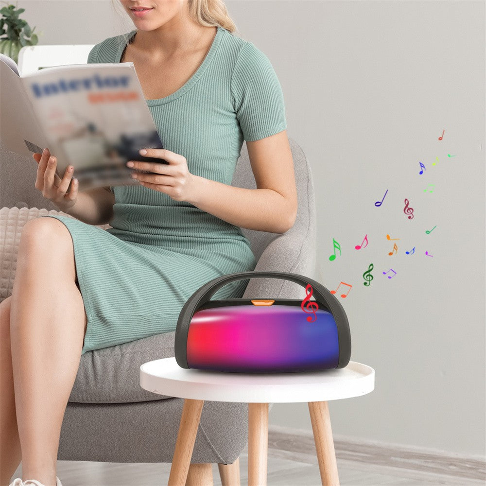 Alto-falante Bluetooth 1000W com Luz LED Alto-falantes Portáteis para Uso Externo Subwoofer Duplo de 3'' Caixa de Som Suporte
