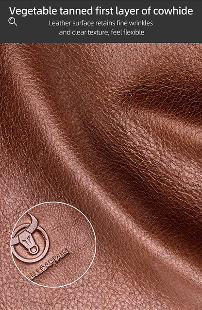 BULLCAPTAIN Leather Men's Messenger Bag Business Shoulder Bags Suitable For 7.9 Inch Ipad Mini High Quality Male Crossbody Bages