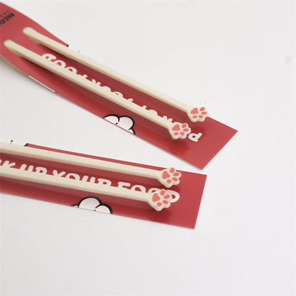 Novos pauzinhos com formato de pata de gato para bebês, crianças e iniciantes, com alta praticidade. Fixador antiderrapante, auxiliar para a alimentação do bebê, louça de jantar, cozinha.