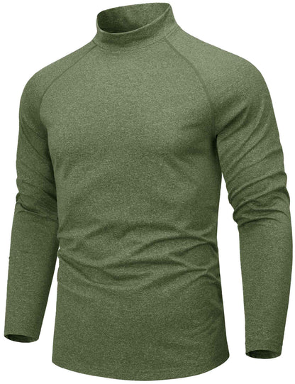 TACVASEN Men's Thermal Shirts Long Sleeve Micro-fleece Fleece Lined Base Layer Undershirts Athletic Warm Winter Workout Top