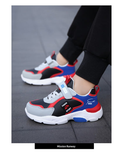 New Children's Leather Casual Shoes For Boy Girls Sneakers Breathable Kids School Walking Non-slip Sport Running Shoes Outdoor