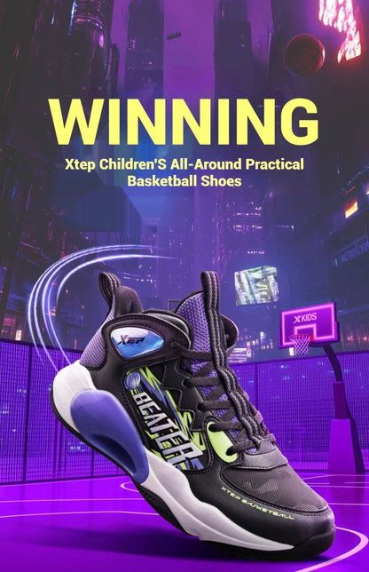 Xtep Teenager's Basketball Shoes 2025 Spring Unisex Mesh Breathable Lightweight Fashion Comfortable Sport Shoes 676415129390