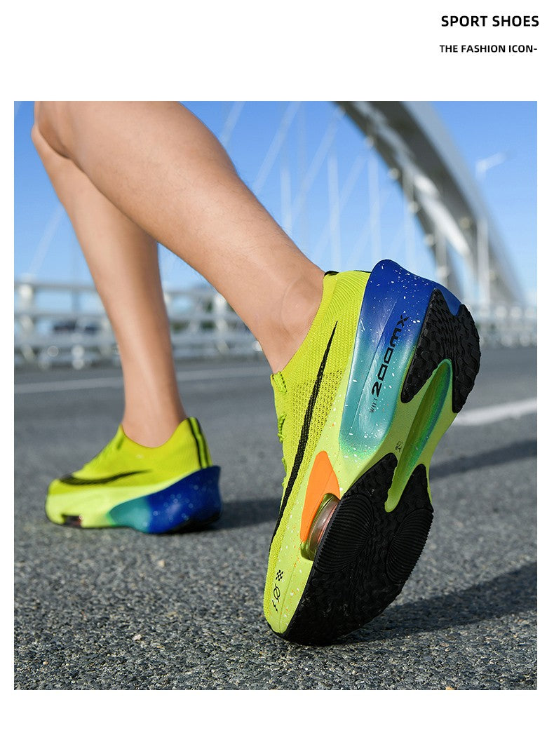 Tênis Esportivo Masculino de Corrida Maratona Amortecimento a Ar Placa de Carbono Respirável Leve Feminino Confortável Atlético Caminhada Corrida