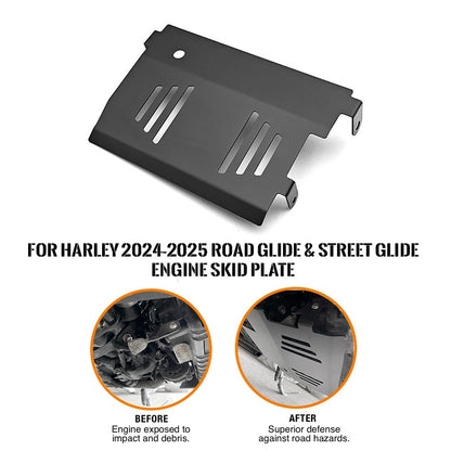 Para Harley Davidson CVO Road Street Glide 2024 2025 Acessórios de Motocicleta Protetor de Chassi de Motor Inferior Placa de Proteção Cobertura