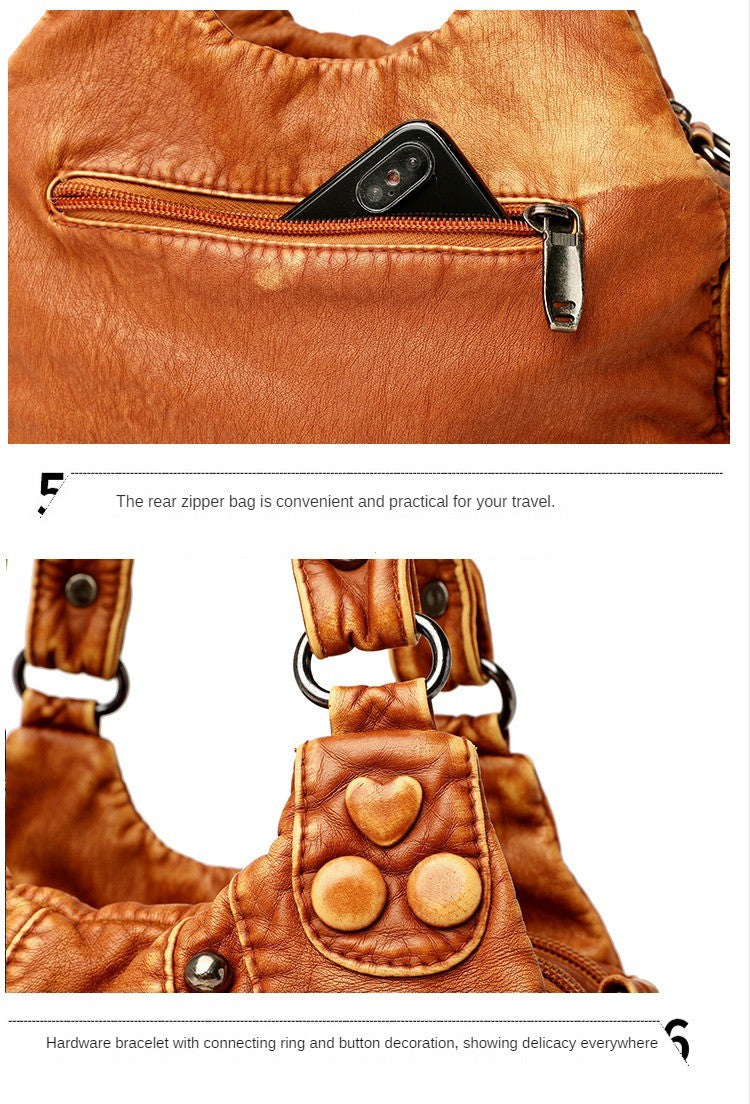 Black Y2k Women Shoulder Bag Vintage Punk Goth Fashion Designer Pu Leather Tote Bag Large Capacity Rivet Motorcycle Handbag