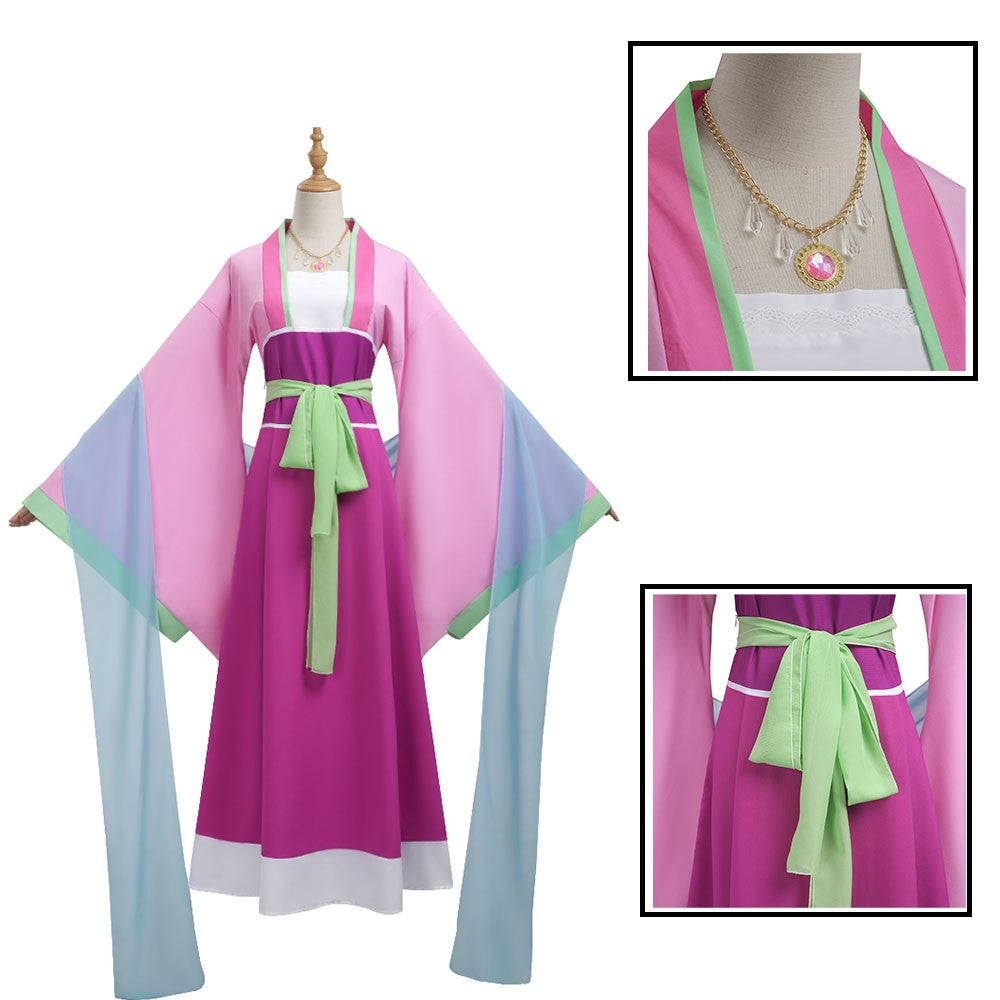 Anime Maomao Cosplay Costume Wig The Apothecary Diaries Pink Dress Role Playing Outfits Halloween Party Comic Con Clothes Suits
