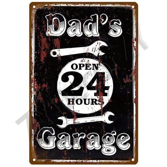Garage Metal Sign House Plaque Metal Poster Tin Sign Plate Wall Posters Vintage Retro Aesthetic Room Decor Wall Art Decoration