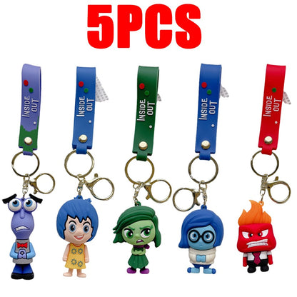 30 Peças/Conjunto Atacado Chaveiro Divertida Mente 2 Boneco de Personagem de Desenho Animado Fofo Chaveiro Pingente de Boneca de Personagem de Filme para Presente Infantil