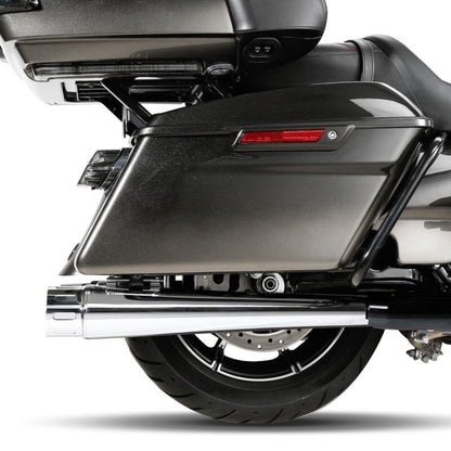 Motorcycle 4" Slip On Mufflers Dual Exhaust Pipes For Harley Touring Road King Road Glide Electra Glide 1995-2016 Black/Chrome