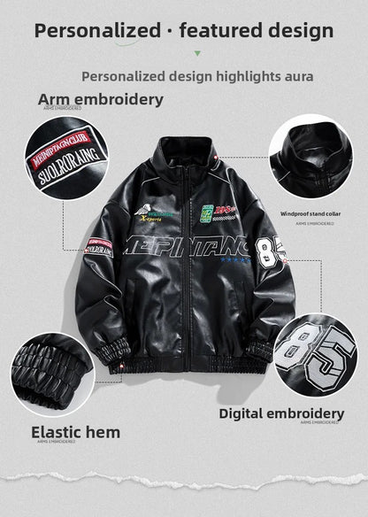 Casual Loose Men's Motorcycle Jacket Street Style Trendy Brand Spring Hot Sale Of The Season New High Street Fashion Couple's To