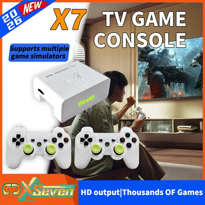 2026 New Coopreme Y7 X7 128G  Linux System 4K Video Game Console TV Box Wireless Controller Retro Game 10000+ Support PSP
