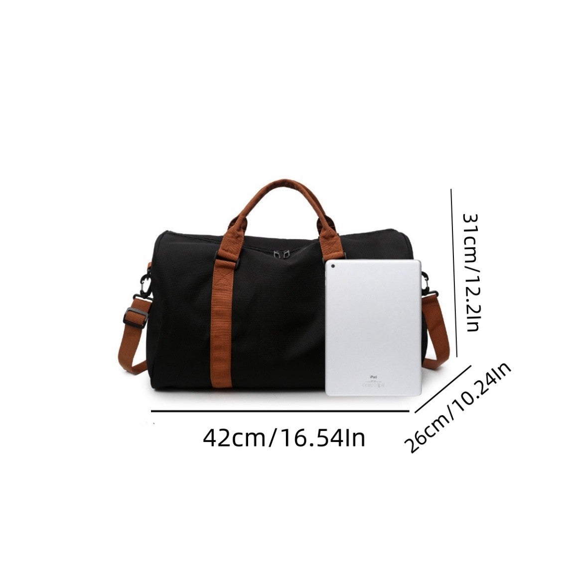Sports fitness bag, dry and wet separation portable travel bag, multi-functional crossbody outdoor luggage bag