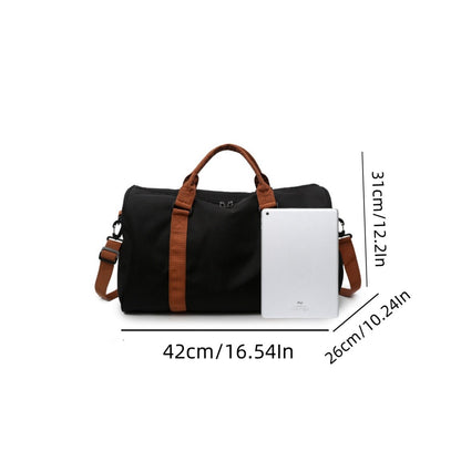 Sports fitness bag, dry and wet separation portable travel bag, multi-functional crossbody outdoor luggage bag