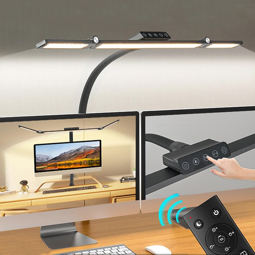Led Desk Lamp with Clamp Architect Desk Lamp for Home Office 24W Ultra Bright Auto Dimming PC Light Stepless Dimming Table Light