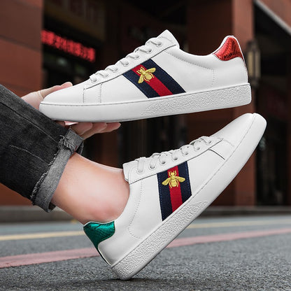 Tênis Masculino Casual de Couro Confortável para Caminhada Esportivo de Alta Qualidade Design de Luxo Original Skate