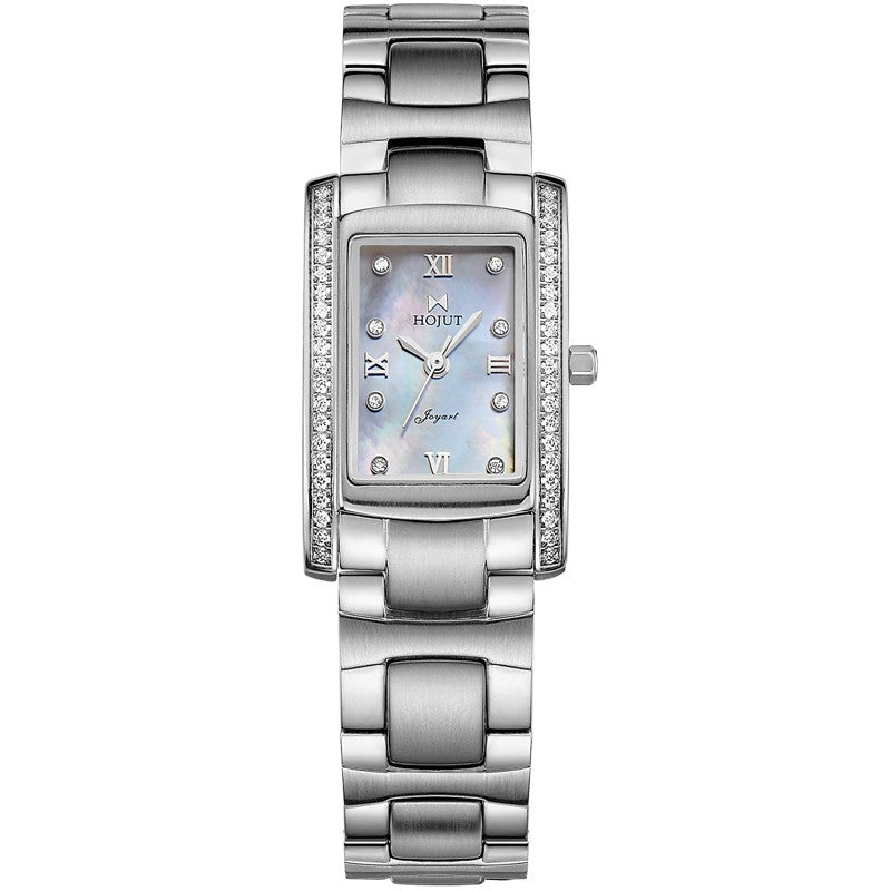 Classic square waterproof stainless steel material women's quartz watch