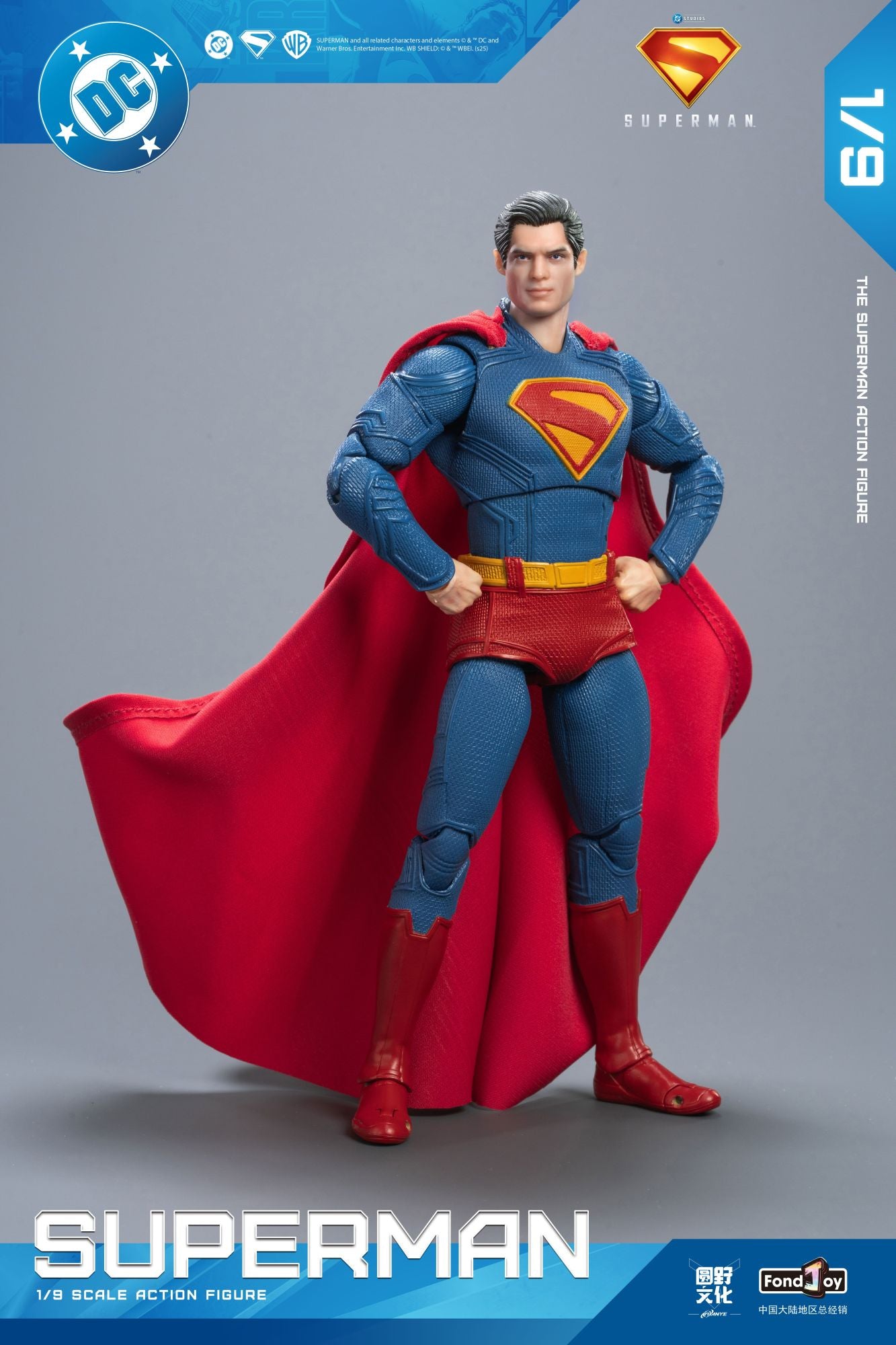 2026 Quente Fondjoy Batalha Danificada Superman Action Figure David Corenswet 1/9 Novo Boneco do Superman PVC Articulado Brinquedo Infantil Presente Para Meninos