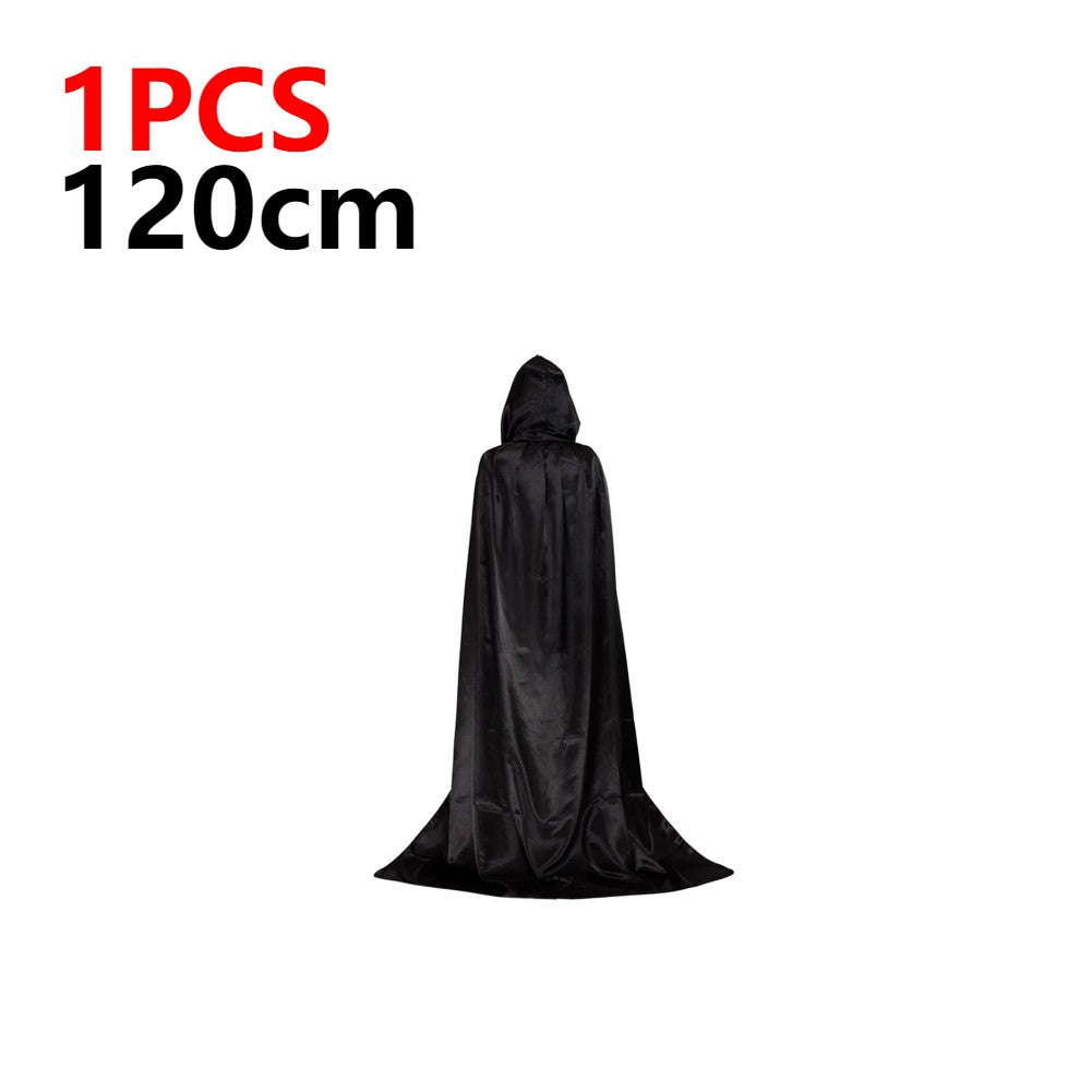 90-150cm Halloween Cloak Hooded Cape Halloween Christmas Cosplay Costume Devil Witch Vampire Cape Halloween Costumes Party Cloak