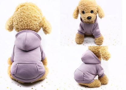 Moletons Sólidos para Cães Roupas para Pets Pequenos Casacos Jaquetas Moletom para Chihuahua Fantasia de Gato Roupinhas de Algodão para Pets