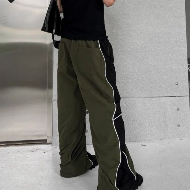 Men's Casual Pants Straight Punk Black Loose Baggy Male Trousers Clothes Plus Size Polyester Vintage Sale Cotton Fashion 2025