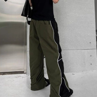 Men's Casual Pants Straight Punk Black Loose Baggy Male Trousers Clothes Plus Size Polyester Vintage Sale Cotton Fashion 2025