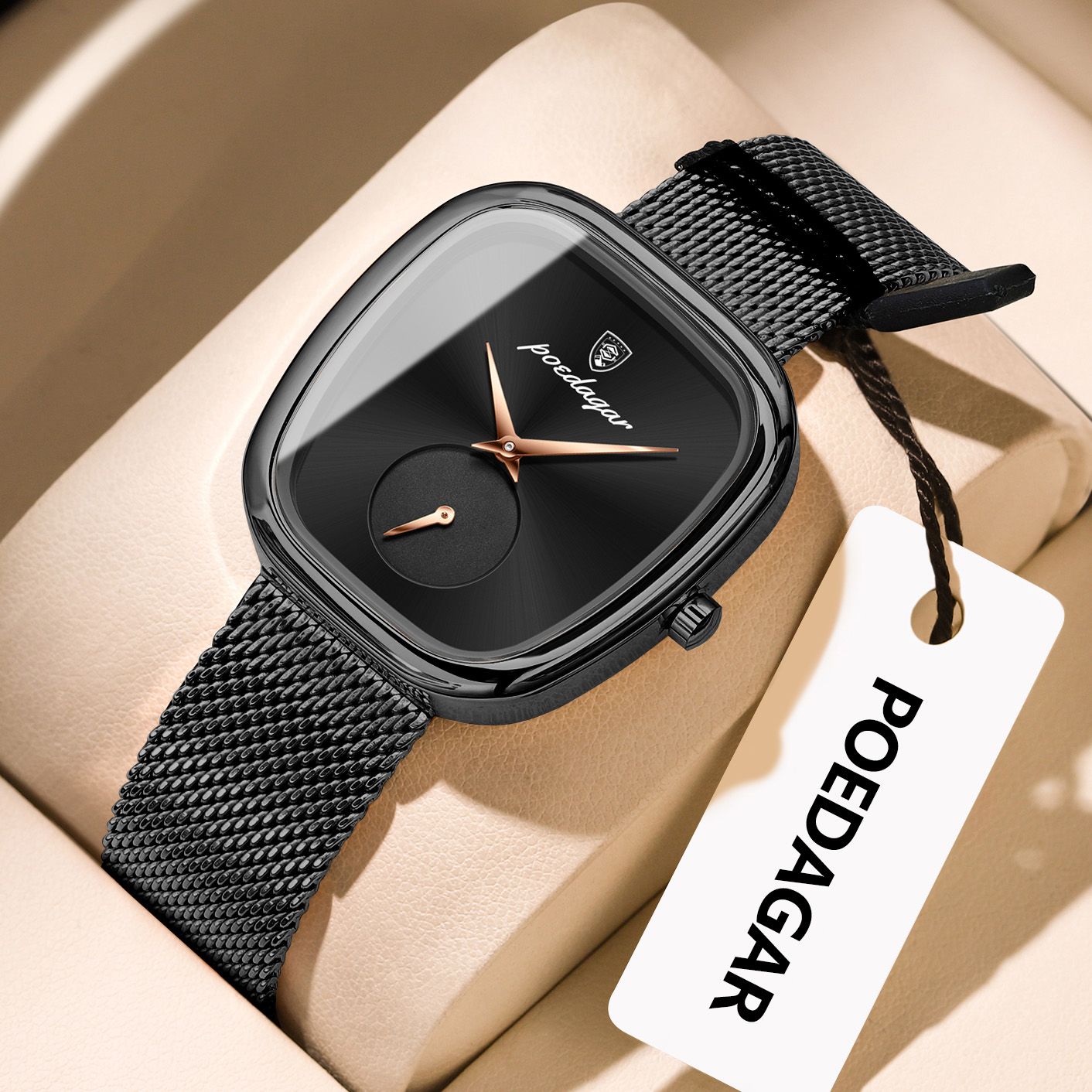 POEDAGAR Luxury Brand Woman Watch Waterproof Stainless Steel Mesh Women's Watches Fashion Elegant Quartz Ladies Wristwatch Reloj