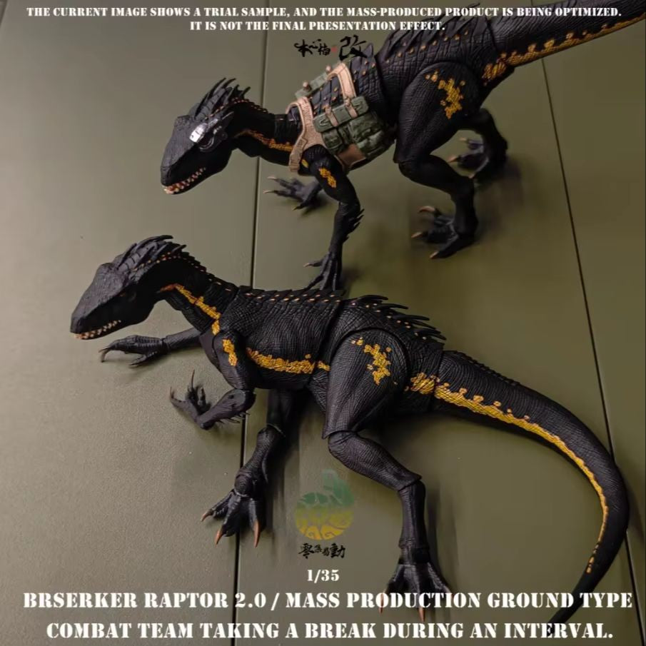Em estoque Nanmu Studio 1/12 Berserk Raptor 2.0 Indoraptor Velociraptor Dinossauro Bonecos de Ação