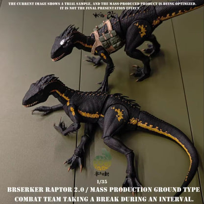 Em estoque Nanmu Studio 1/12 Berserk Raptor 2.0 Indoraptor Velociraptor Dinossauro Bonecos de Ação