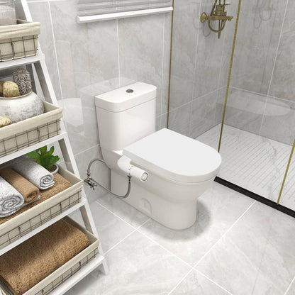 SAMODRA Bidet Acoplável Não Elétrico para Vaso Sanitário, Bico Duplo, Pressão da Água Ajustável com Entrada de Latão