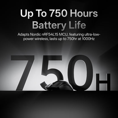 Mouse Gamer Sem Fio Rapoo VT7 MAX /VT7 Taxa de Sondagem Sem Fio Verdadeira de 8K 53g Leve Até 750h de Duração da Bateria