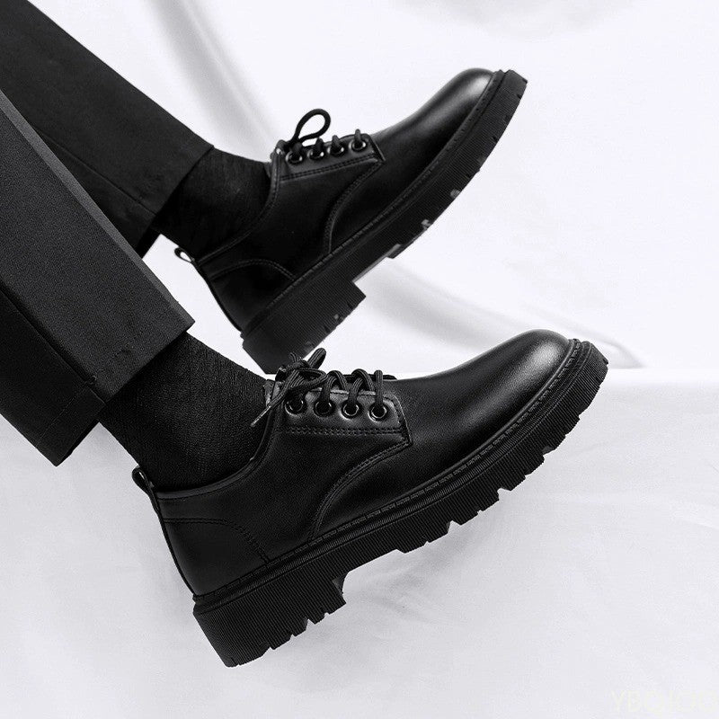 Spring Autumn Men's Business Dress Shoes Black Casual Simple Comfortable Anti slip Wear resistant Round Head Men's Shoes