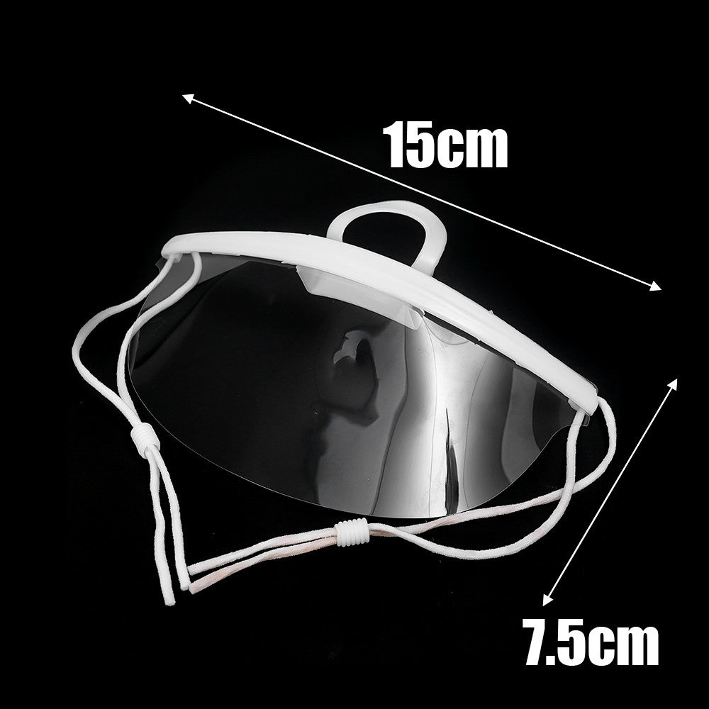 10/5/1x Plastic Clear Mask Shield Anti-Fog Reusable Restaurant Food Handlers Beauty Chef Waiter Protective Mask Open Face Guard